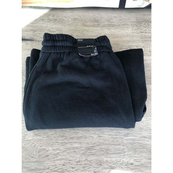 INC High-Rise Regular Wide Leg Black Sweatpants - S - Picture 5 of 5